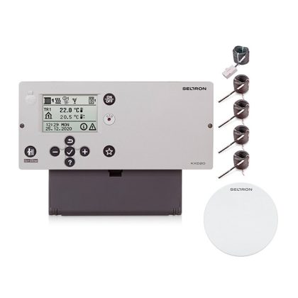 Kotlovni regulator, SELTRON KXD20, s tipali (4xTF/Pt, 1xVF/Pt, 1xAFD/Pt)